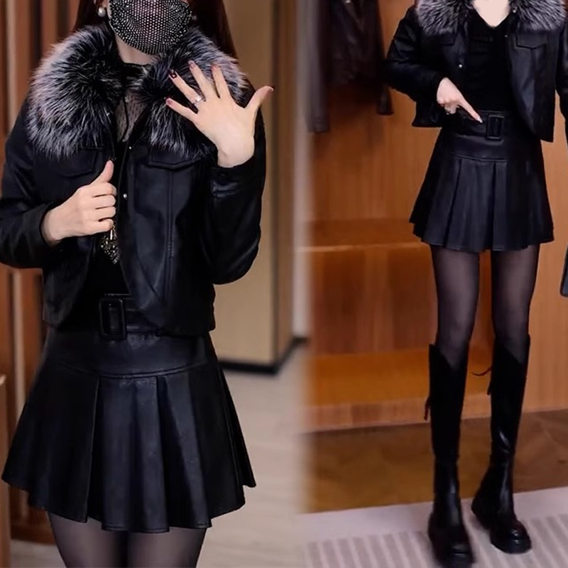 🎀🎗️Moderne Kurze Jacke ~ Zeitlich begrenzter Rabatt von 54 %🎁✨Klassischer Umlegekragen & Hochwertiges PU Material