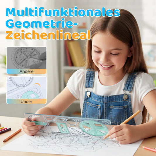 ✏️📐 Multifunktionales Geometrie-Zeichenlineal – Dein ✨🎯 präzises All-in-One-Werkzeug für Schule, Büro & Design!