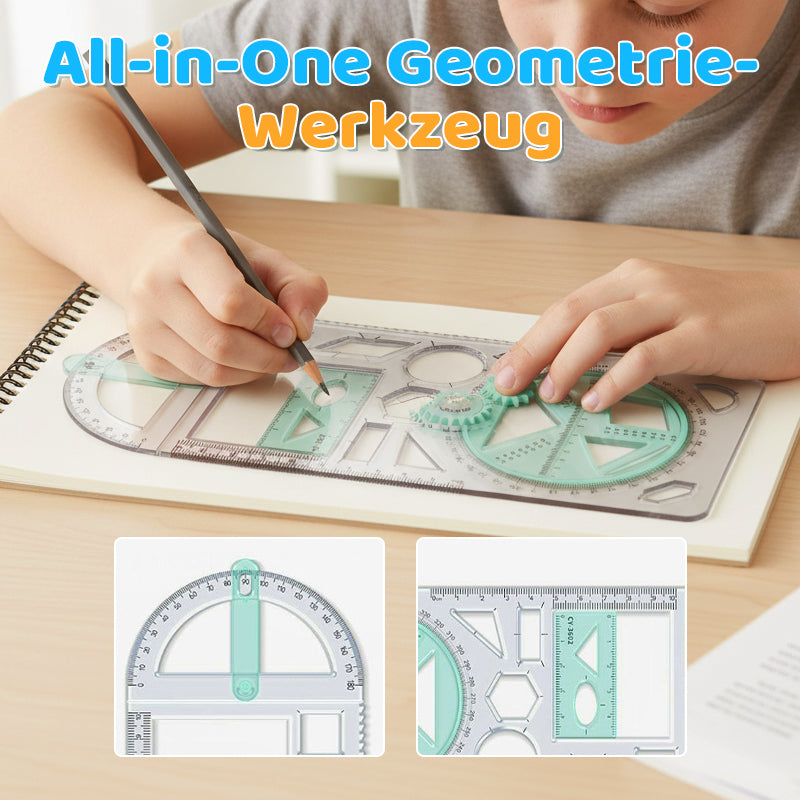 ✏️📐 Multifunktionales Geometrie-Zeichenlineal – Dein ✨🎯 präzises All-in-One-Werkzeug für Schule, Büro & Design!