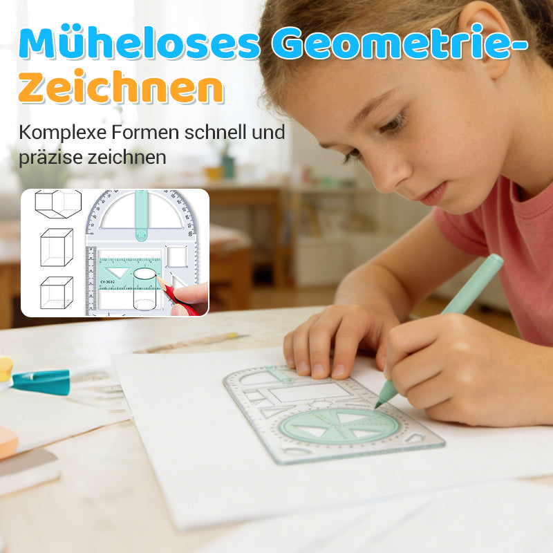 ✏️📐 Multifunktionales Geometrie-Zeichenlineal – Dein ✨🎯 präzises All-in-One-Werkzeug für Schule, Büro & Design!