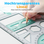 ✏️📐 Multifunktionales Geometrie-Zeichenlineal – Dein ✨🎯 präzises All-in-One-Werkzeug für Schule, Büro & Design!