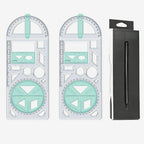 ✏️📐 Multifunktionales Geometrie-Zeichenlineal – Dein ✨🎯 präzises All-in-One-Werkzeug für Schule, Büro & Design!