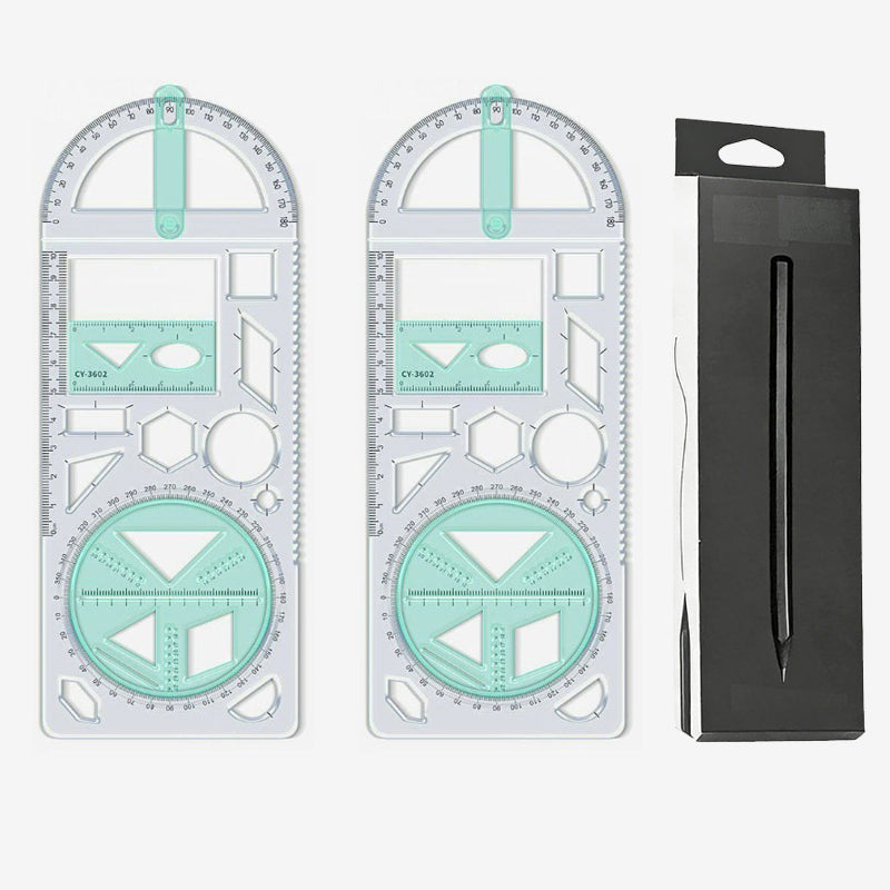 ✏️📐 Multifunktionales Geometrie-Zeichenlineal – Dein ✨🎯 präzises All-in-One-Werkzeug für Schule, Büro & Design!