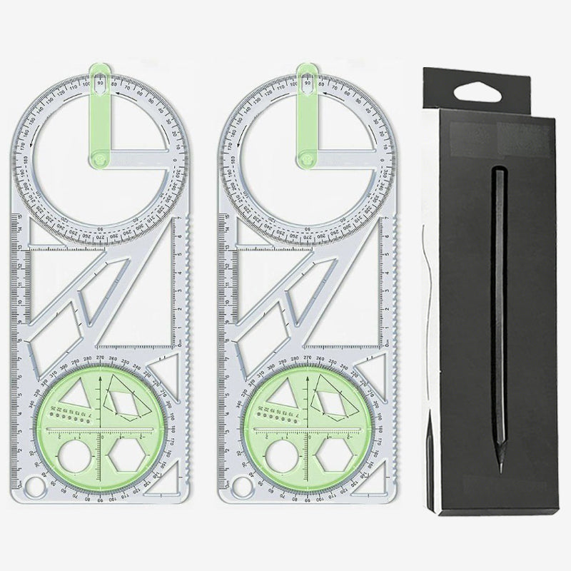 ✏️📐 Multifunktionales Geometrie-Zeichenlineal – Dein ✨🎯 präzises All-in-One-Werkzeug für Schule, Büro & Design!