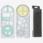 ✏️📐 Multifunktionales Geometrie-Zeichenlineal – Dein ✨🎯 präzises All-in-One-Werkzeug für Schule, Büro & Design!