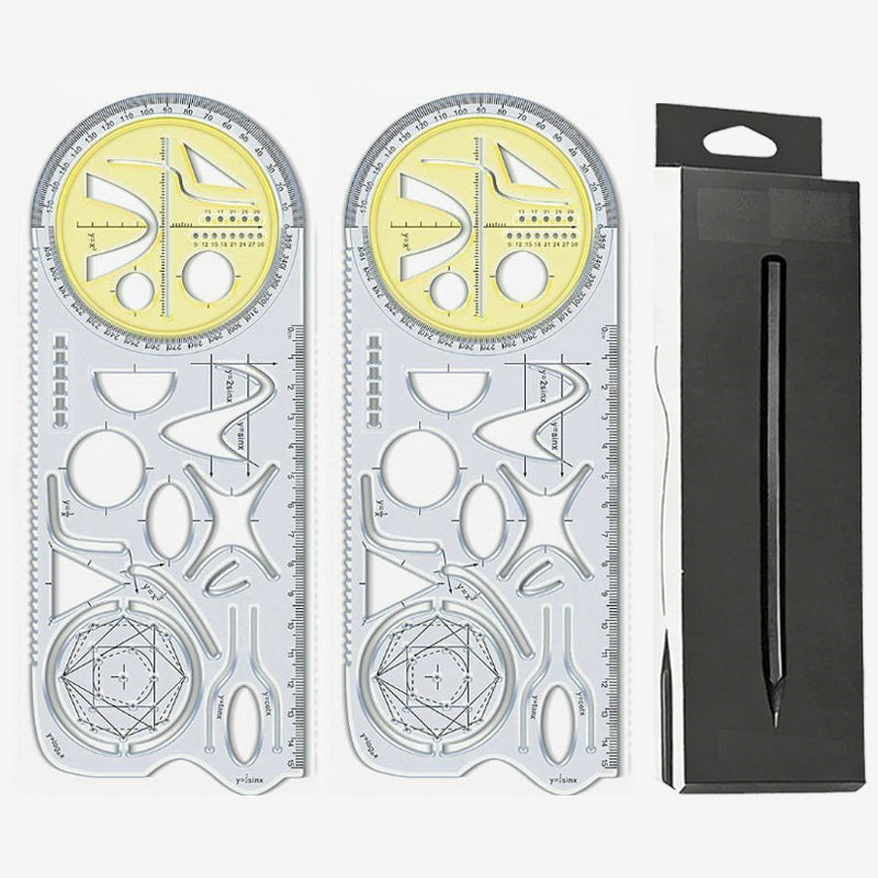 ✏️📐 Multifunktionales Geometrie-Zeichenlineal – Dein ✨🎯 präzises All-in-One-Werkzeug für Schule, Büro & Design!