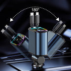 ⚡ ✨ Auto-Ladegerät mit Sternenhimmel-Projektion – 4-Port Schnellladung &amp; Romantischer Sterneneffekt für Ihr Fahrzeug! ✨