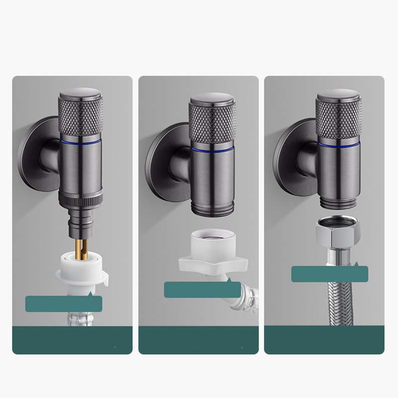 💦【Automatischer Schutz】Eck-Absperrhahn Edelstahl mit Wasseralarm-Stopp🔒 | Kompakt für Waschmaschine & Geschirrspüler