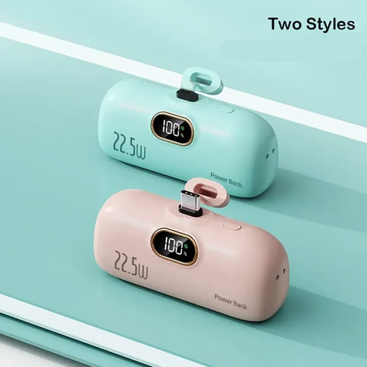 🔋✨【5000mAh Mini-Powerbank】Perfekter Strom-Begleiter für unterwegs mit Schnellladung! Leicht ⚡ langlebig ✅ passt in jede Tasche.