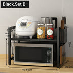 🔧✨ Verstellbares Küchenregal mit Haken & erweiterbarem Design ✨🗃️ – Hohe Tragkraft, platzsparend und sicher für Deine Küche!