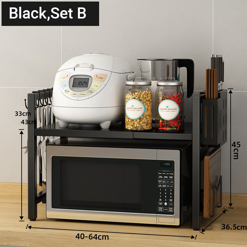 🔧✨ Verstellbares Küchenregal mit Haken & erweiterbarem Design ✨🗃️ – Hohe Tragkraft, platzsparend und sicher für Deine Küche!