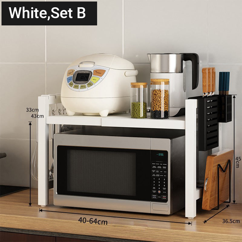 🔧✨ Verstellbares Küchenregal mit Haken & erweiterbarem Design ✨🗃️ – Hohe Tragkraft, platzsparend und sicher für Deine Küche!