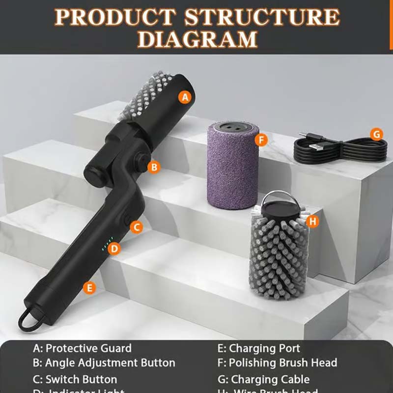 🔥⚡ Elektrischer Grillbürstenreiniger Kabellos: 50% RABATT! 💎💪 Tiefenreinigung mit Schnellwechsel-Bürste, 2600mAh Akku für langes Grillen