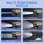 💦🚗 45bar Akku-Hochdruckreiniger mit 2x3000mAh für Autopflege und Bewässerung 🔋🌿 – 50% Rabatt, langlebig, flexibler 5m Schlauch!