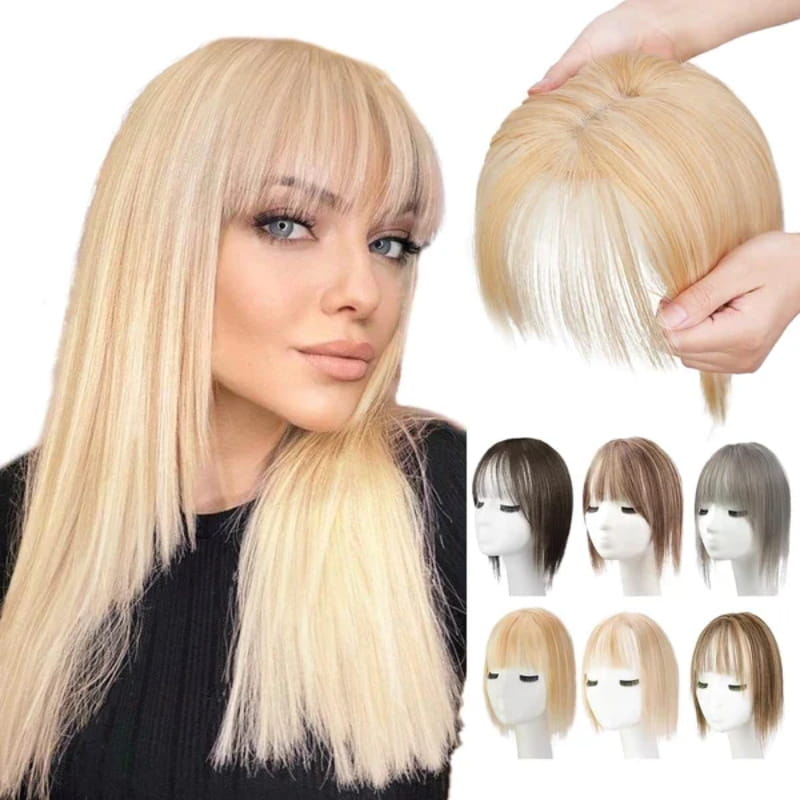 🍃✨ Clip-on Pony aus 100% Naturhaar – Perfekter Volumen-Pony in Sekunden! 💁‍♀️✨ Natürlich & wiederverwendbar, für einen strahlenden Look jeden Tag.