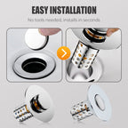 🚰🔧 Nie mehr verstopft! Der langlebige Universal-Pop-up-Abflussfilter – rostfrei & einfach zu reinigen. Perfekt für jedes Spülbecken! 🌟♻️