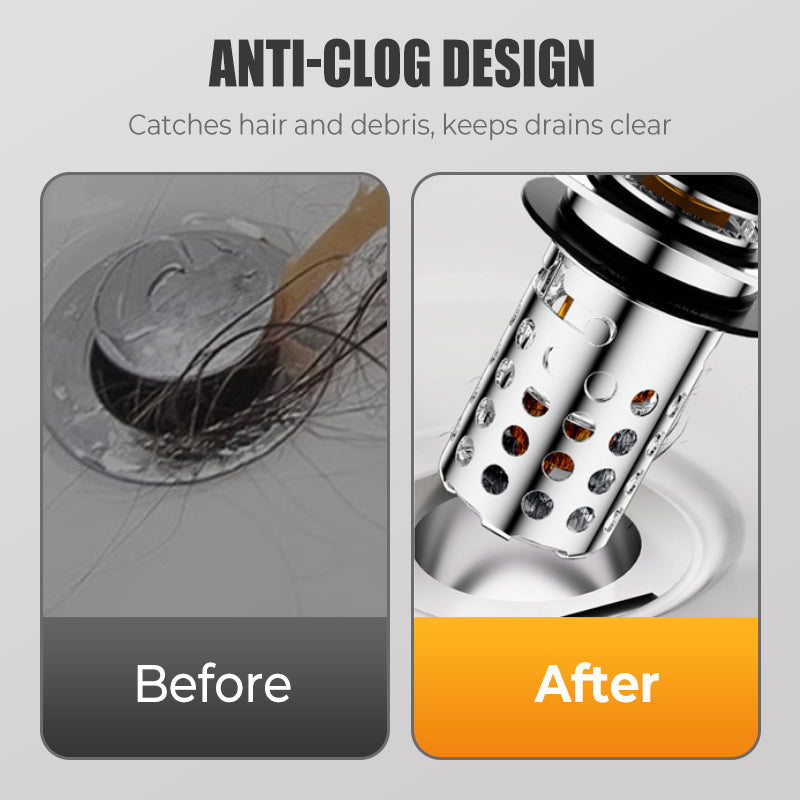 🚰🔧 Nie mehr verstopft! Der langlebige Universal-Pop-up-Abflussfilter – rostfrei & einfach zu reinigen. Perfekt für jedes Spülbecken! 🌟♻️