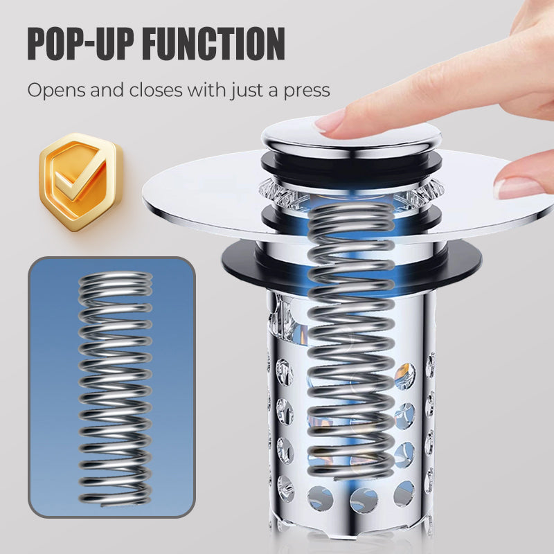 🚰🔧 Nie mehr verstopft! Der langlebige Universal-Pop-up-Abflussfilter – rostfrei & einfach zu reinigen. Perfekt für jedes Spülbecken! 🌟♻️