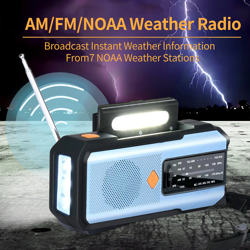 📻🔋 Outdoor-Multifunktionsradio mit Powerbank, Solar & Handkurbel 📡⚡ Notfallradio für Camping & Wanderungen – immer Strom, immer informiert, wetterfest & kompakt