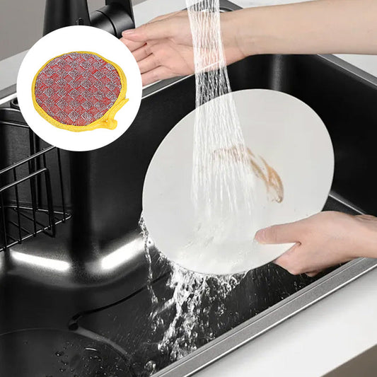 🧽✨ Doppel-Seitiger Rundschwamm – Effizient & Langlebig ✨🧼 Doppelseitig: Weiche Mikrofaser & robuste Scheuerseite. Schnell reinigen, wassersparend und plastikreduziert. 🌿💧