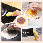 🧽✨ Doppel-Seitiger Rundschwamm – Effizient & Langlebig ✨🧼 Doppelseitig: Weiche Mikrofaser & robuste Scheuerseite. Schnell reinigen, wassersparend und plastikreduziert. 🌿💧