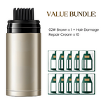 💇‍♀️🌿 Sofortige Grau-Abdeckung & Pflanzenpflege – Leichter Farbkamm für natürliches Ergebnis in 10 Minuten! ✨📦