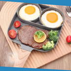 🍳🥚 Vier-Loch Eierpfanne – Perfektes Omelett & Frühstück in nur 5 Minuten! 🕒🍽️ Antihaft, spülmaschinengeeignet & aus nachhaltiger Beschichtung. Endlich gleichmäßige Eier, ganz ohne Anbrennen.