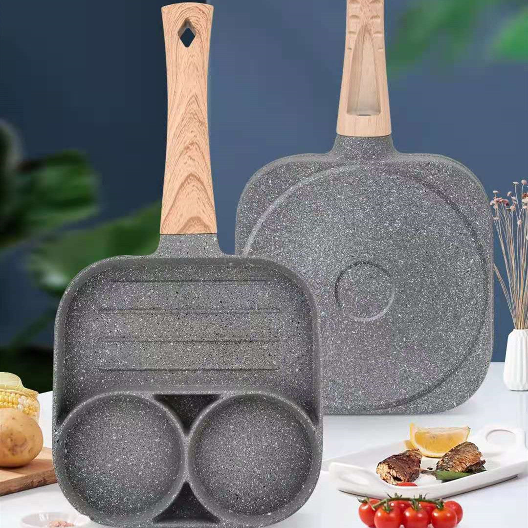 🍳🥚 Vier-Loch Eierpfanne – Perfektes Omelett & Frühstück in nur 5 Minuten! 🕒🍽️ Antihaft, spülmaschinengeeignet & aus nachhaltiger Beschichtung. Endlich gleichmäßige Eier, ganz ohne Anbrennen.