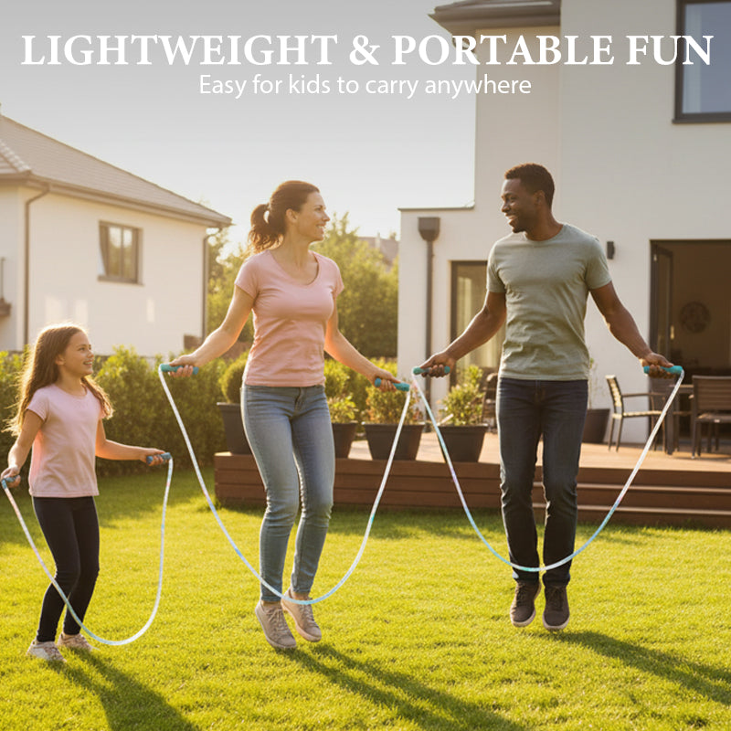 🌟✨ LED-Leuchtseil zum Springen – Mit 3 einstellbaren Modi & stoßfestem Design für langanhaltenden Spielspaß! 💡🏃‍♀️ Perfekt für Outdoor-Aktivitäten, nachhaltig mit wiederaufladbarem Akku. 🌿