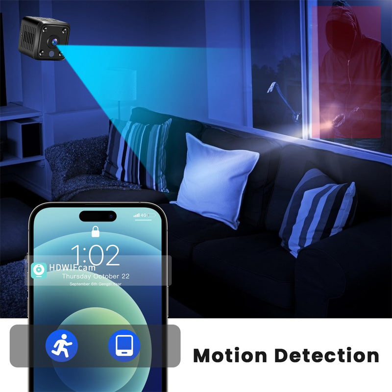 📹🔍 Mini Magnet-Überwachungskamera – kabellos & einfach montiert! 🏠 24/7 Sicherheit mit Live-Stream & Nachtsicht. ⚡ Praktisch für Haus, Büro, Werkstatt.