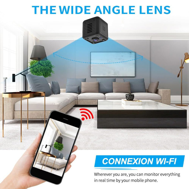 📹🔍 Mini Magnet-Überwachungskamera – kabellos & einfach montiert! 🏠 24/7 Sicherheit mit Live-Stream & Nachtsicht. ⚡ Praktisch für Haus, Büro, Werkstatt.