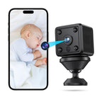 📹🔍 Mini Magnet-Überwachungskamera – kabellos & einfach montiert! 🏠 24/7 Sicherheit mit Live-Stream & Nachtsicht. ⚡ Praktisch für Haus, Büro, Werkstatt.