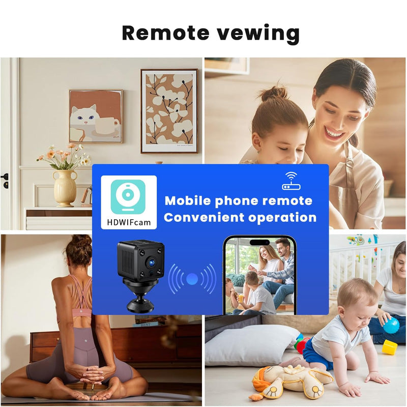 📹🔍 Mini Magnet-Überwachungskamera – kabellos & einfach montiert! 🏠 24/7 Sicherheit mit Live-Stream & Nachtsicht. ⚡ Praktisch für Haus, Büro, Werkstatt.