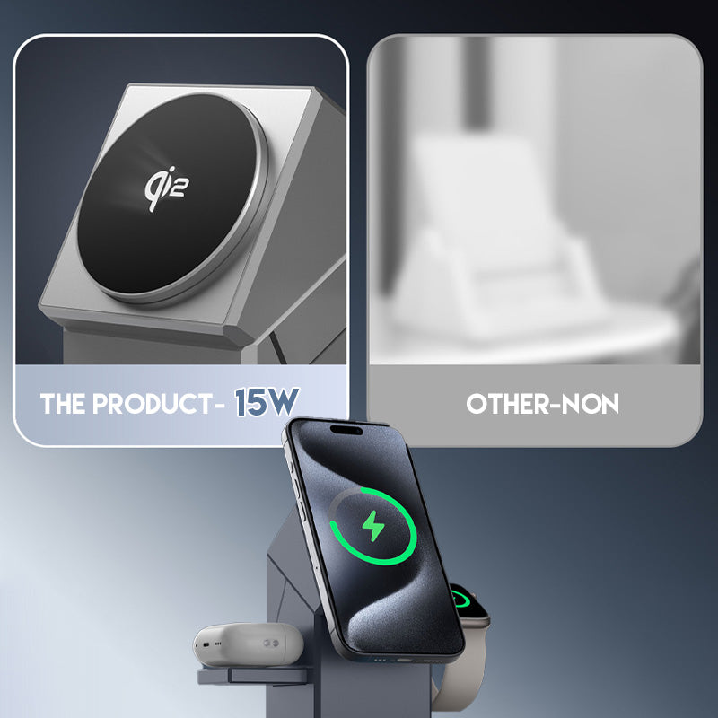 ⚡🔋 3-in-1 Magnetische Ladestation – Schnellladung kabellos & faltbar für Reise & Büro ⚡✨ Praktisch, langlebig, nachhaltig – Alles lädt, nichts verheddert! 📱🎒