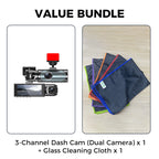 🚗💡 3-Kanal-Fahrkamera: Kabellose 1080P HD mit Infrarot-Nachtsicht & 24h Parküberwachung – Volle Kontrolle, Tag und Nacht! 📹🛡️