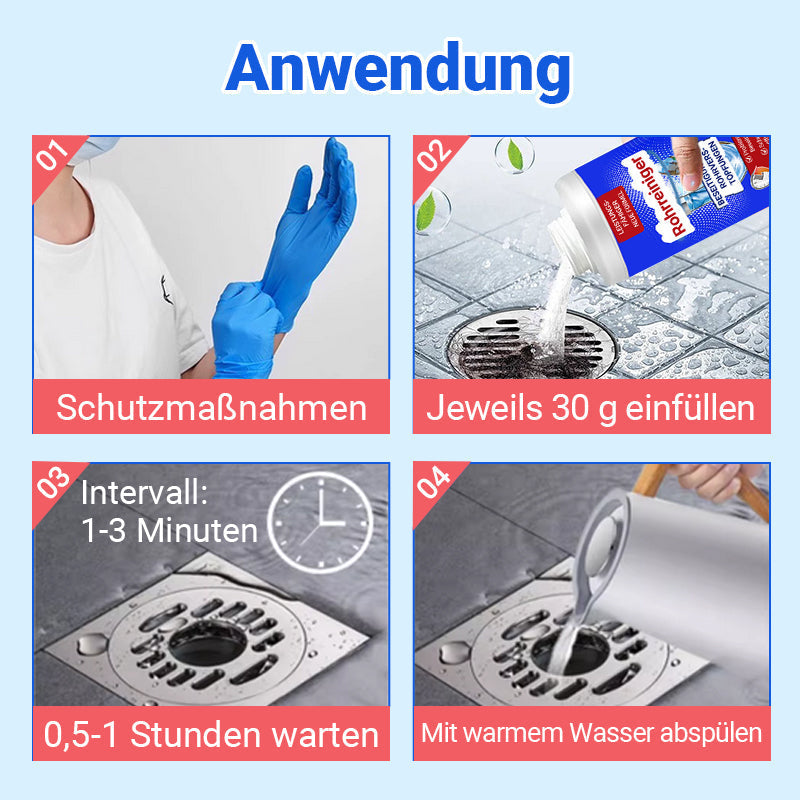 🚿🚰 Starke Rohrreiniger Gel-Kraft – Zähe Ablagerungen & Verstopfungen lösen sich sicher auf! 💪 ✅ Schnell, effektiv und umweltschonend für freie Rohre.