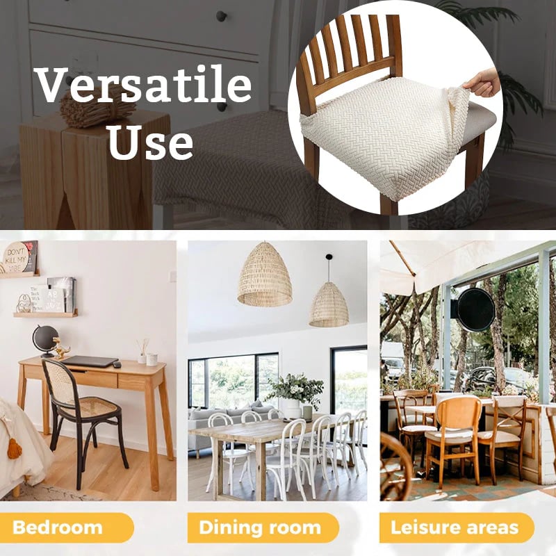 🪑✨ Langlebiger & wasserfester Stuhlbezug mit Rautenmuster – Perfekt für 🏠💼 Haushalt, Hotel und Restaurant – Strapazierfähiger Jacquard-Stoff mit stylischem Design