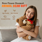🌹🐻【40% Rabatt】Edler Rosenstrauß mit Tierbär – Nachhaltiges Geschenk voller Liebe & Charme 🎁💝 Perfekt für besondere Momente – hochwertig, langlebig & emotionsvoll!