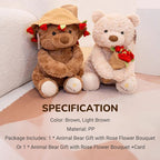 🌹🐻【40% Rabatt】Edler Rosenstrauß mit Tierbär – Nachhaltiges Geschenk voller Liebe & Charme 🎁💝 Perfekt für besondere Momente – hochwertig, langlebig & emotionsvoll!