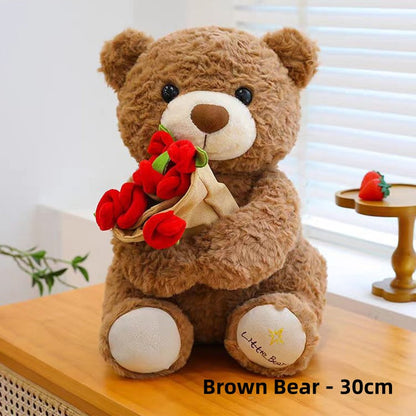 🌹🐻【40% Rabatt】Edler Rosenstrauß mit Tierbär – Nachhaltiges Geschenk voller Liebe & Charme 🎁💝 Perfekt für besondere Momente – hochwertig, langlebig & emotionsvoll!