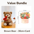 🌹🐻【40% Rabatt】Edler Rosenstrauß mit Tierbär – Nachhaltiges Geschenk voller Liebe & Charme 🎁💝 Perfekt für besondere Momente – hochwertig, langlebig & emotionsvoll!