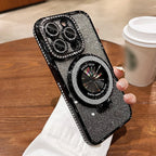 ✨🌟 Magnetisches Etui mit Glitzer-Strass – Unsichtbare Ständer, stylisch & praktisch 💎📱 Perfekt für sichere Aufbewahrung und eleganten Halt! ✨