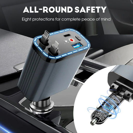 ✨Auto-Oplader mit Sternenlichtprojektor – 90W Superschnelles Laden &amp; Magische Atmosphäre im Auto! 🔌✨