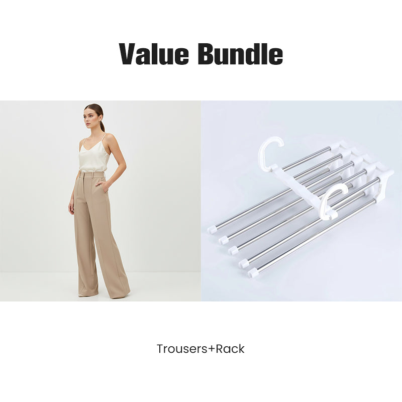 🌟👖 Formschöne Damenhose mit hoher Taille – knitterfrei & nachhaltig für Büro und Alltag 🌿✨