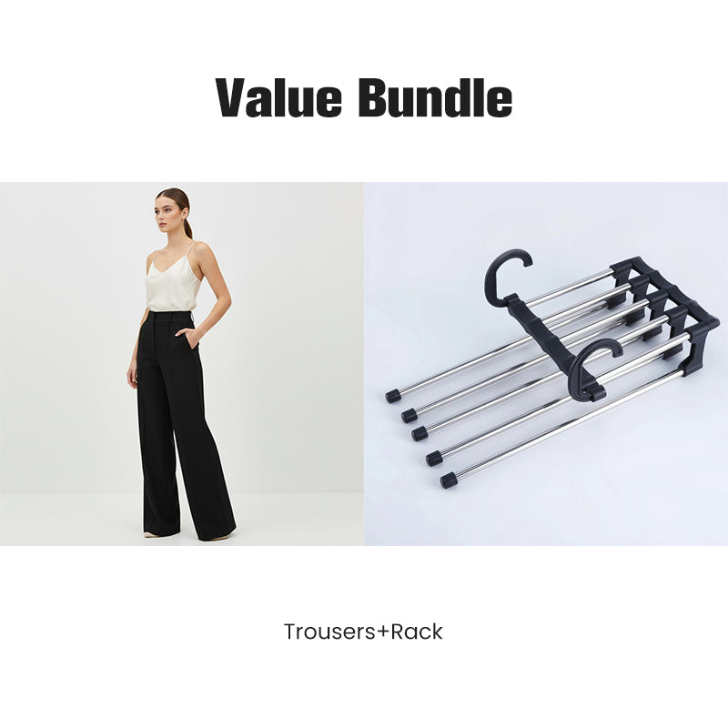 🌟👖 Formschöne Damenhose mit hoher Taille – knitterfrei & nachhaltig für Büro und Alltag 🌿✨