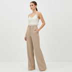 🌟👖 Formschöne Damenhose mit hoher Taille – knitterfrei & nachhaltig für Büro und Alltag 🌿✨