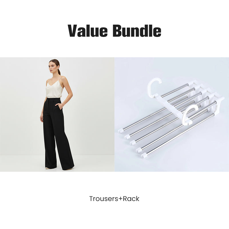 🌟👖 Formschöne Damenhose mit hoher Taille – knitterfrei & nachhaltig für Büro und Alltag 🌿✨