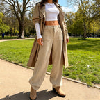 👖✨ Flash Sale: Nur noch 3 Stunden! ⏰⏰ Damen-Freizeithose mit lockerem Schnitt & hohem Bund – Komfort, Stil und nachhaltige Qualität vereint. 🌿💚