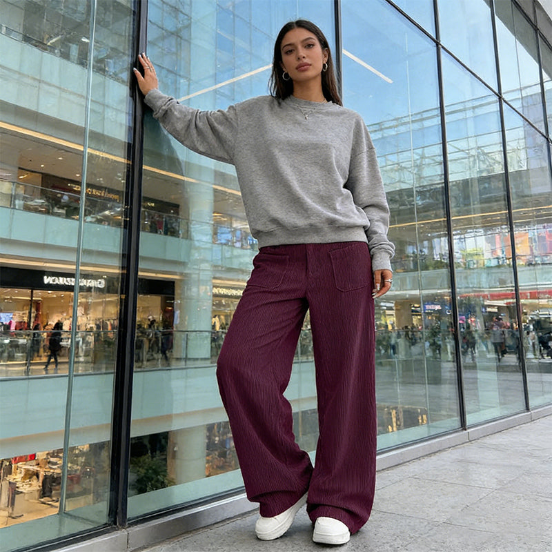 👖✨ Flash Sale: Nur noch 3 Stunden! ⏰⏰ Damen-Freizeithose mit lockerem Schnitt & hohem Bund – Komfort, Stil und nachhaltige Qualität vereint. 🌿💚