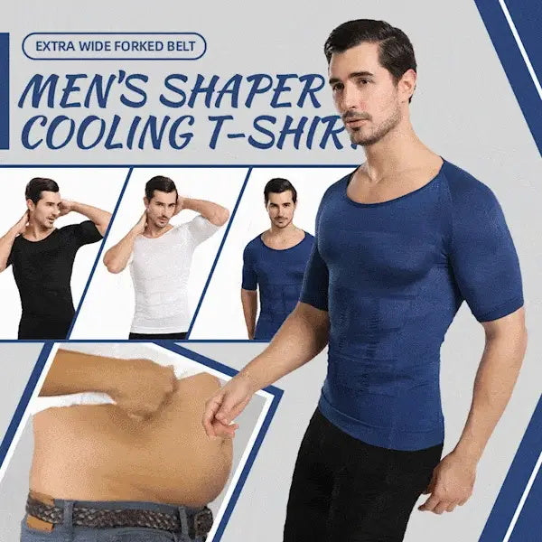 🧊❄️ Shaper Cooling T-Shirt für Herren – Ideal für Sport & heiße Tage 🥵💧 Atmungsaktives Kompressionsshirt mit formender Wirkung. Optimal für Training, Büro & Freizeit.